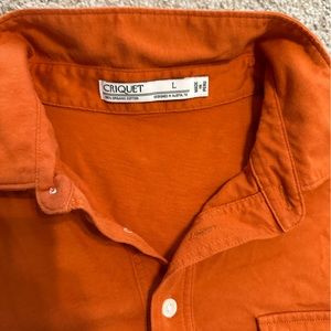 Burnt Orange Men’s Criquet Polo Shirt - Size L